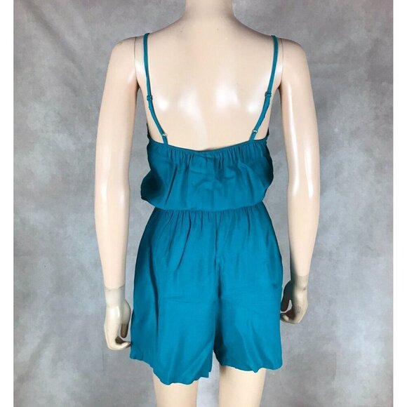 ULTRA FLIRT Juniors' Turquoise Sleeveless Romper w/Cinched Waist NWT Small - Picture 8 of 9
